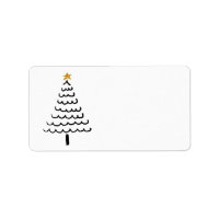 Black And Gold Christmas Tree Blank Holiday