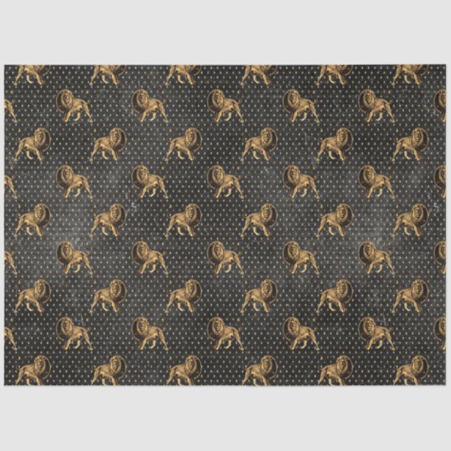 Black and Gold Circus Series Design 4 Tissue Paper (Front)