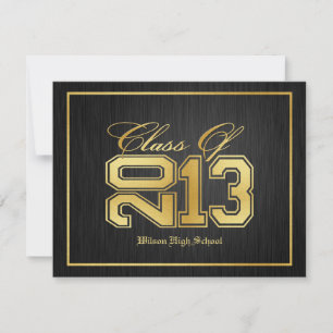 Black and Gold Class of 2013 Invitation