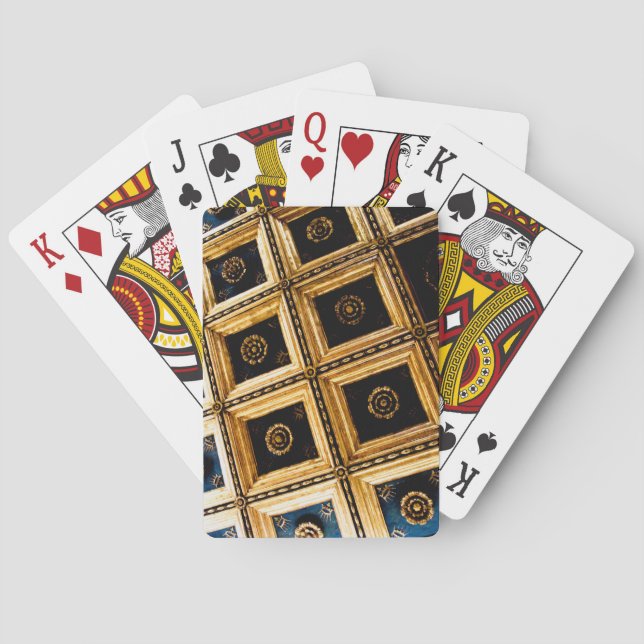 Black and Gold Classic Playing Cards (Back)