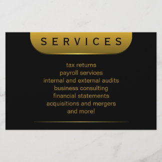 Black and Gold Coins 5.5" x 8.5" Accountant Flyers