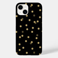 Black and Gold Confetti Dots
