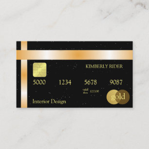 Black And Gold Credit Card Template