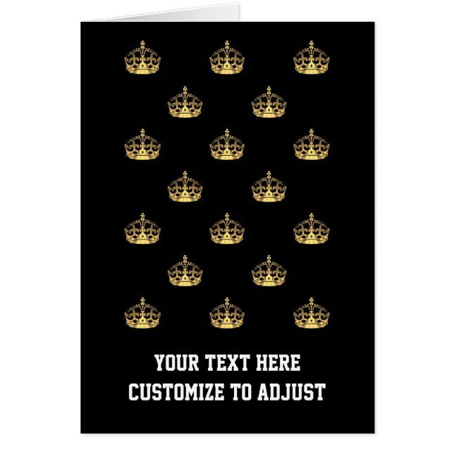 Black and gold crown pattern (Front)