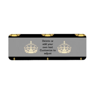 Black and gold crown pattern