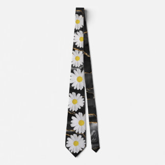Black and Gold Daisy Tie