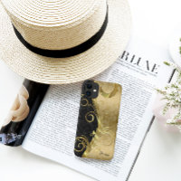 Black And Gold Damask