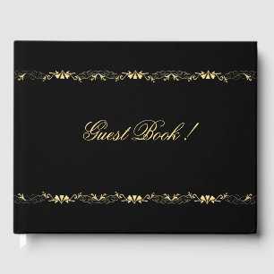 Black and Gold Design Guest Book