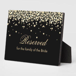 Black and Gold Diamond Jewels Plaque