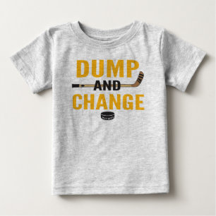 Black and Gold Dump and Change Hockey Baby T-Shirt