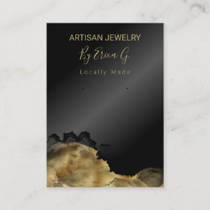 Black And Gold Earring Holder Display Cards