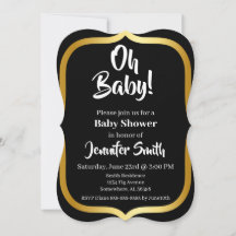 Black and Gold Elegant Baby Shower