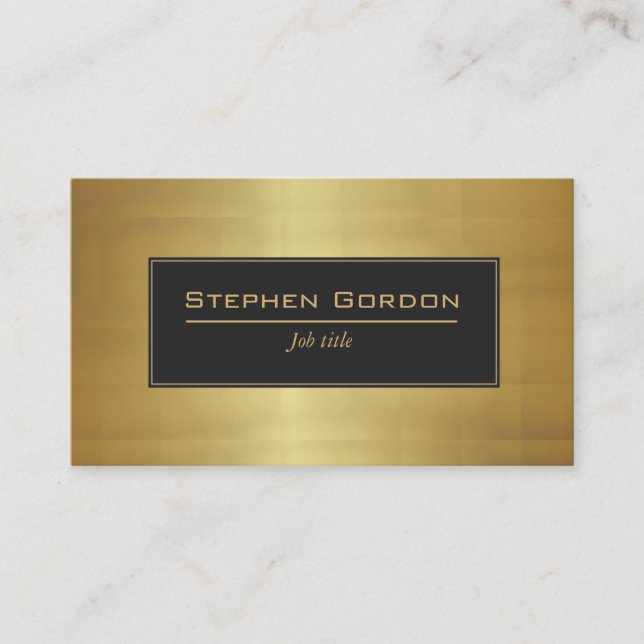 Black and gold elegant business card (Front)