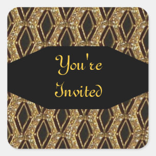 Black and Gold Elegant Envelope Seal