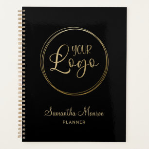 Black and Gold Elegant Personalised Business Logo Planner