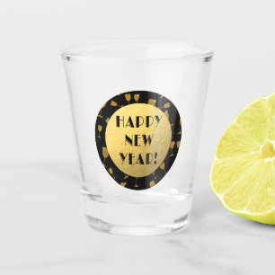 Black and Gold Elegant Shot Glass