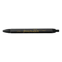 Black and Gold Elegant Swash Signature Name