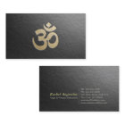Black and Gold Embossed OM Symbol Yoga Instructor