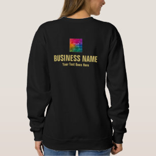Black And Gold Employee Staff Upload Logo Womens Sweatshirt