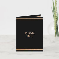 Black and Gold, Employee Thank You Card