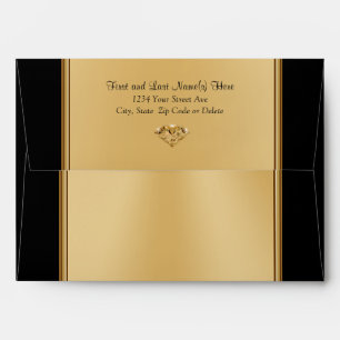 Black and Gold Envelopes for Anniversary, Birthday