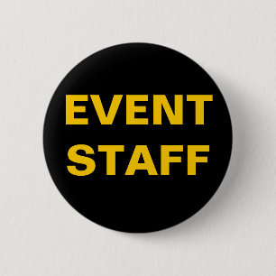 Black and Gold EVENT STAFF ID Badge Employee