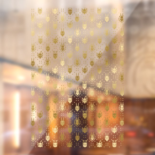 Black and Gold Fantasy Dragon Argyle Pattern (Sheet 2)