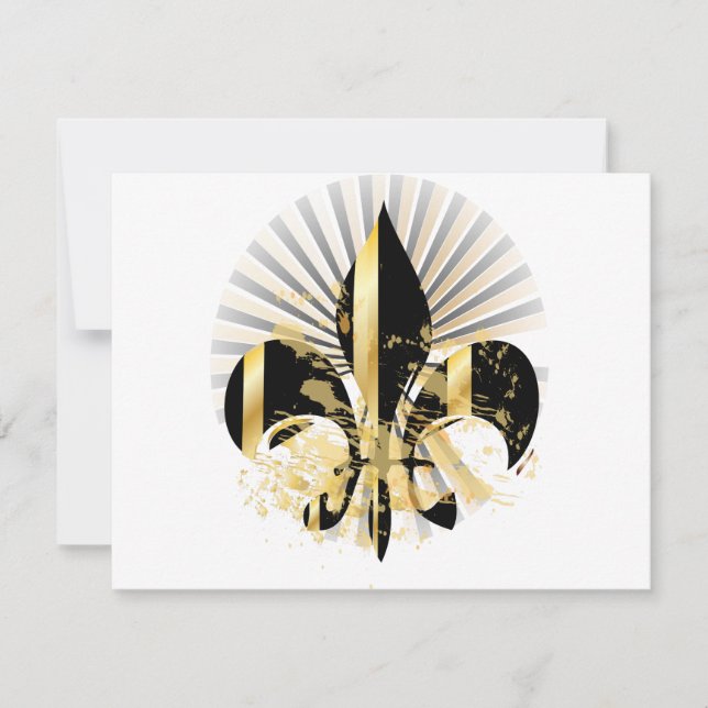 Black and Gold Fleur de Lis (Front)