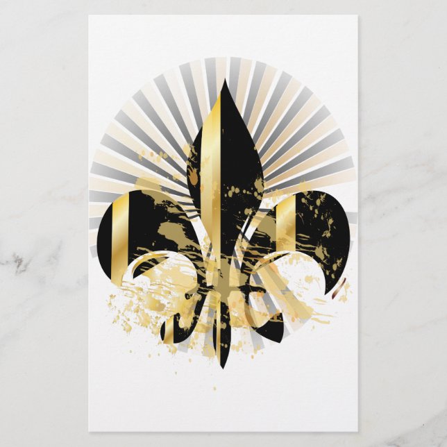 Black and Gold Fleur de Lis (Front)