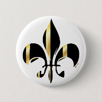 Black and Gold Fleur de Lis