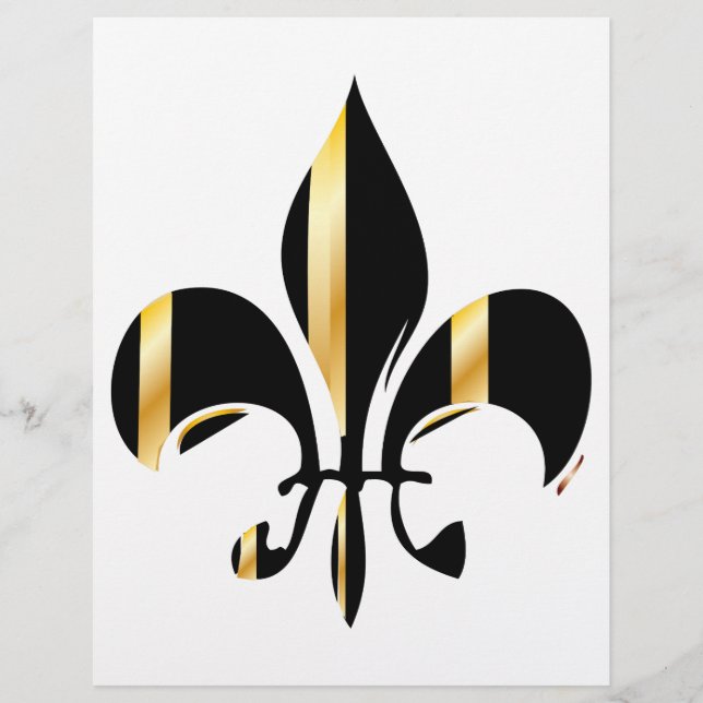 Black and Gold Fleur de Lis Flyer (Front)