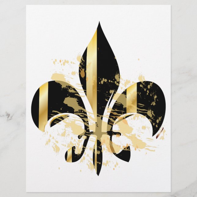 Black and Gold Fleur de Lis Flyer (Front)