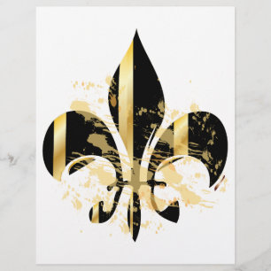 Black and Gold Fleur de Lis Flyer
