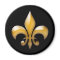 Black and Gold Fleur de Lis