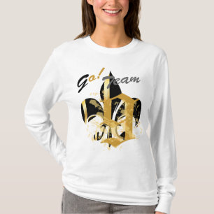 Black and Gold Fleur de Lis T-Shirt