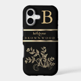 Black and Gold Floral -Personalised