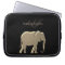 Black and Gold Foil Elephant Elegant Monogrammed