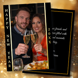 Black and Gold Foil Happy New Year   Photo