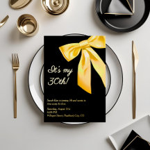 Black and Gold Foil “It’s My 30th!” Elegant Glam