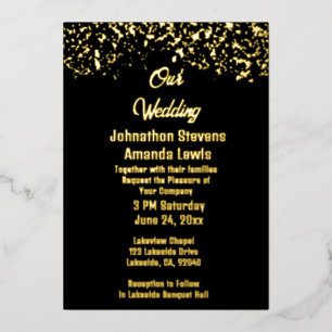 Black and Gold Foil Wedding