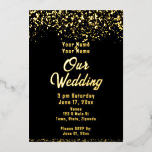 Black and Gold Foil Wedding