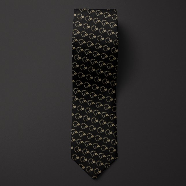 Black and Gold Football Helmet Tie (Creator Uploaded)