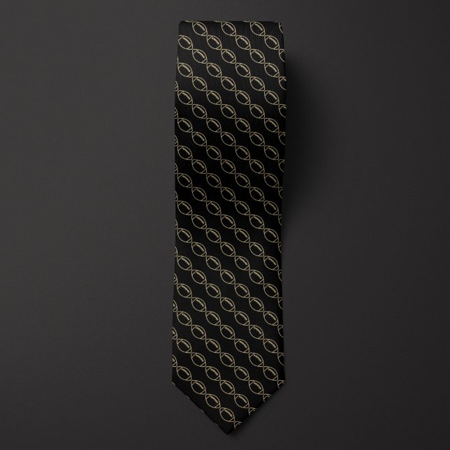 Black and Gold Football Tie (Creator Uploaded)