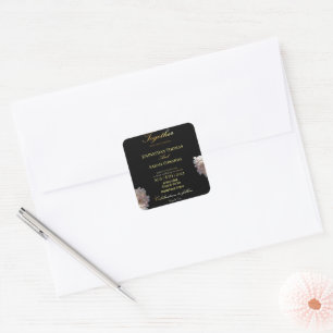 Black And Gold Formal Wedding Invitation Stickers