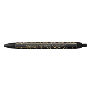 Black and Gold Giraffe Pattern Ink Pen
