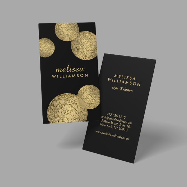 Black and Gold Glamour and Beauty II Business Card (Creator Uploaded)