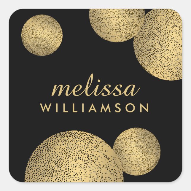 Black and Gold Glamour and Beauty II Stickers (Front)