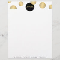 Black and Gold Glamour and Beauty Letterhead