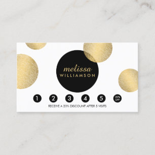 Black and Gold Glamour and Beauty Loyalty Card