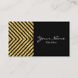 Black and Gold Glitter Business Card